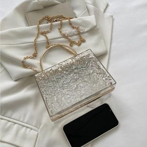 Mini transparent chain box bag